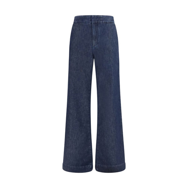 SA SU PHI Blue Cotton Casual Pants