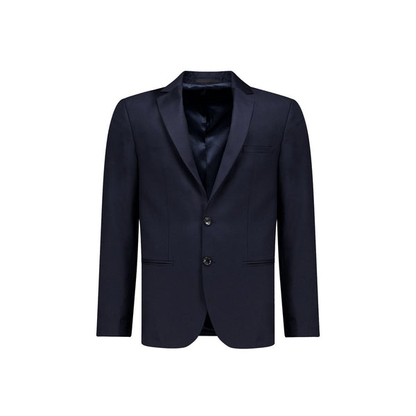 Autore Blue Wool Full-Length Jacket