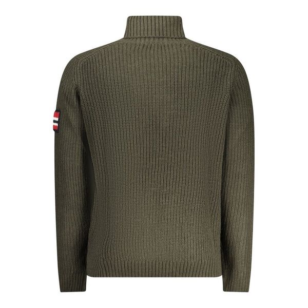 Norway 1963 Green Wool Men Turtleneck Sweater