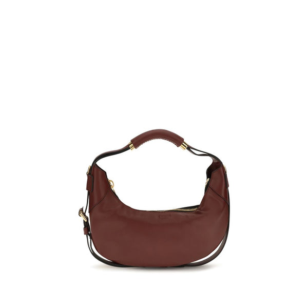 Moschino Bordeaux Calf Leather Bos Taurus Handbag