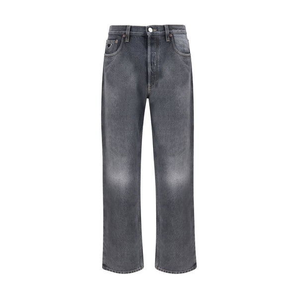 Prada Black Cotton Relaxed Fit Jeans