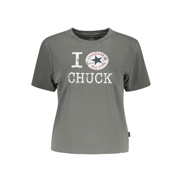 Converse Grey Cotton Women's T-Shirt