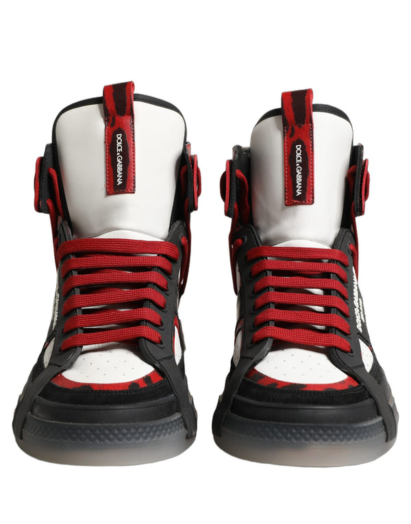 Dolce & Gabbana Multicolor Leather High Top Sneakers Shoes