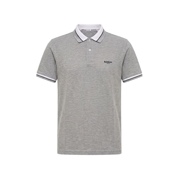 Baldinini Trend Grey Cotton Men Polo