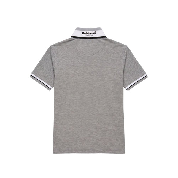 Baldinini Trend Grey Cotton Men Polo