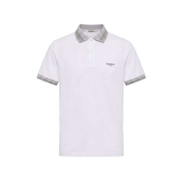 Baldinini Trend White Cotton Men Polo-Shirt