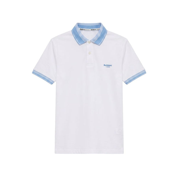 Baldinini Trend White Cotton Men Polo