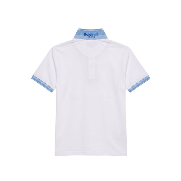 Baldinini Trend White Cotton Men Polo