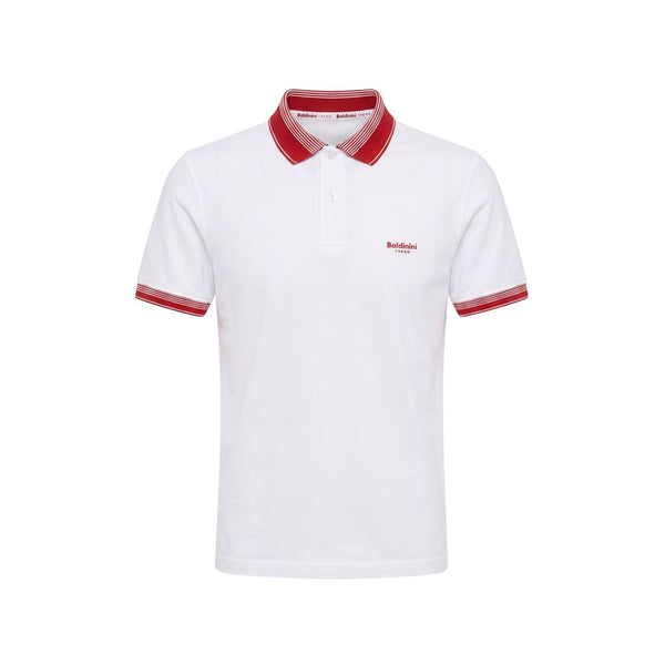 Baldinini Trend White Cotton Men Polo