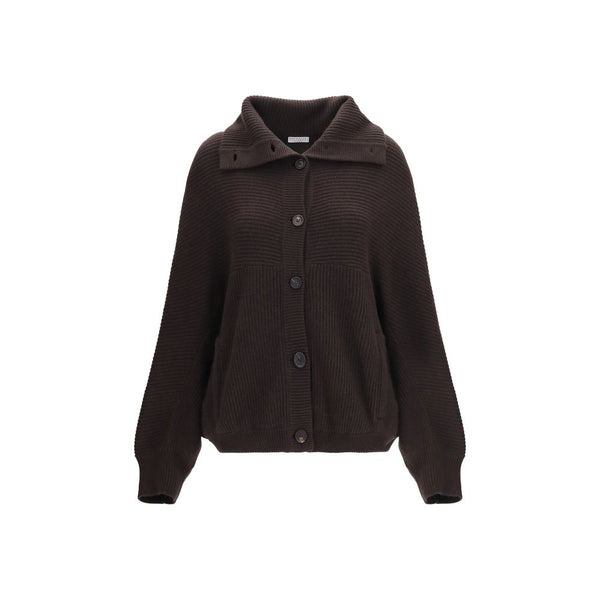 Brunello Cucinelli Brown Cashmere Cardigan