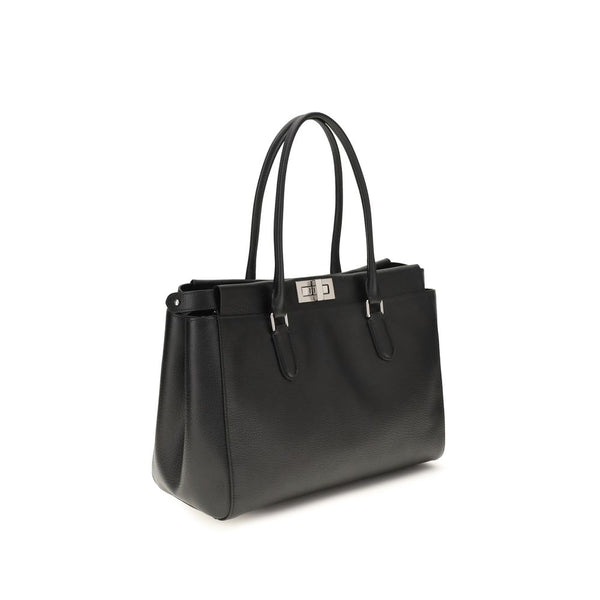 Fendi Black Calf Leather Bos Taurus Shoulder Bag