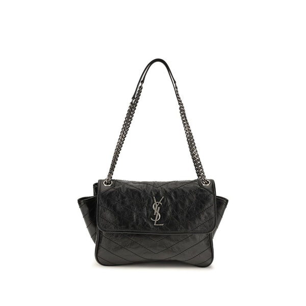 Saint Laurent Black Calf Leather Bos Taurus Shoulder Bag