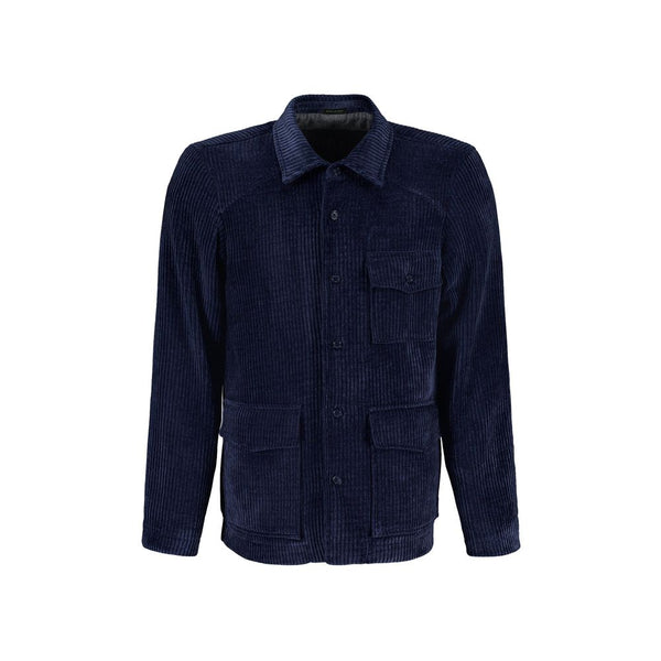 Autore Blue Polyester Full-Length Jacket