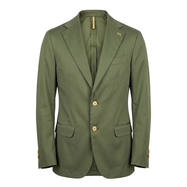 Roberto Pepe Luxury Green Cotton Men Jacket