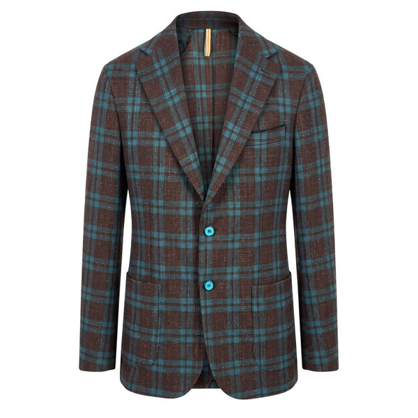 Roberto Pepe Luxury Brown Linen Men's Jacket