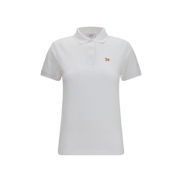 Maison Kitsuné White Cotton Polo Shirt