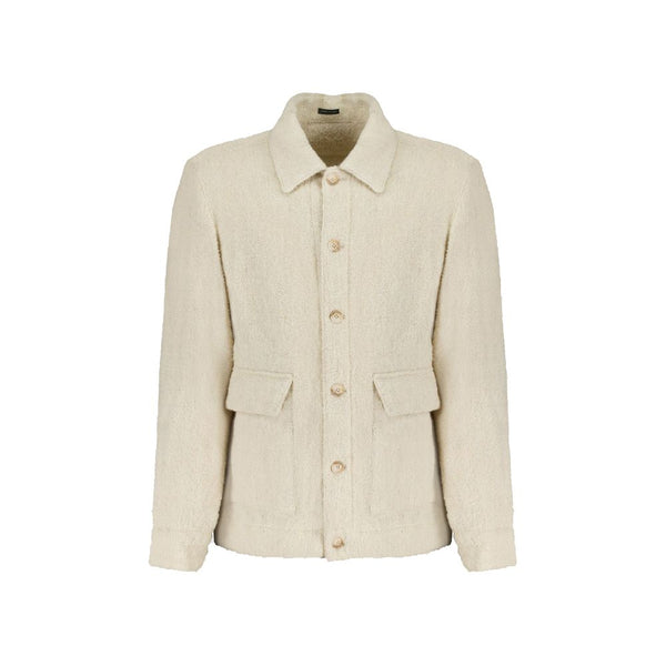 Autore Beige Virgin Wool Full-Length Jacket