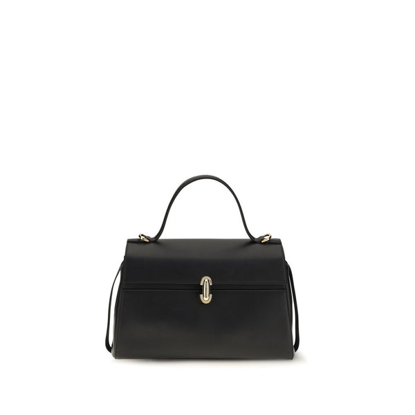 Savette Black Calf Leather Bos Taurus Handbag