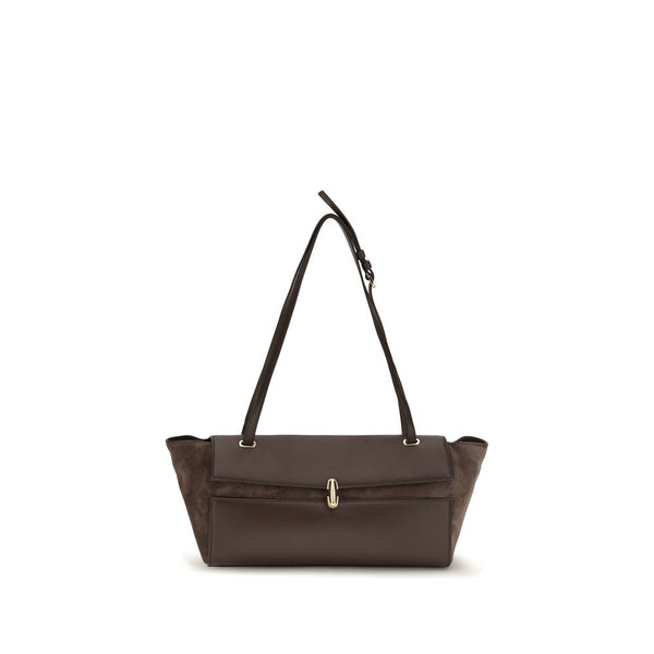 Savette Brown Calf Leather Bos Taurus Shoulder Bag
