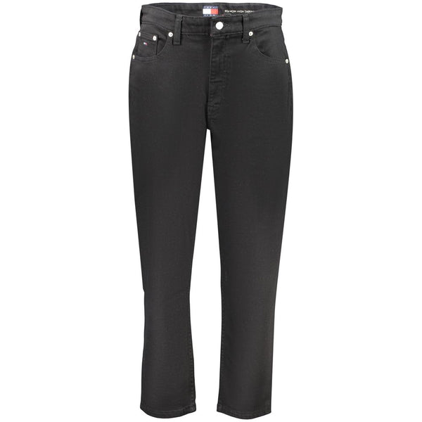 Tommy Hilfiger Black Cotton Mom Jeans