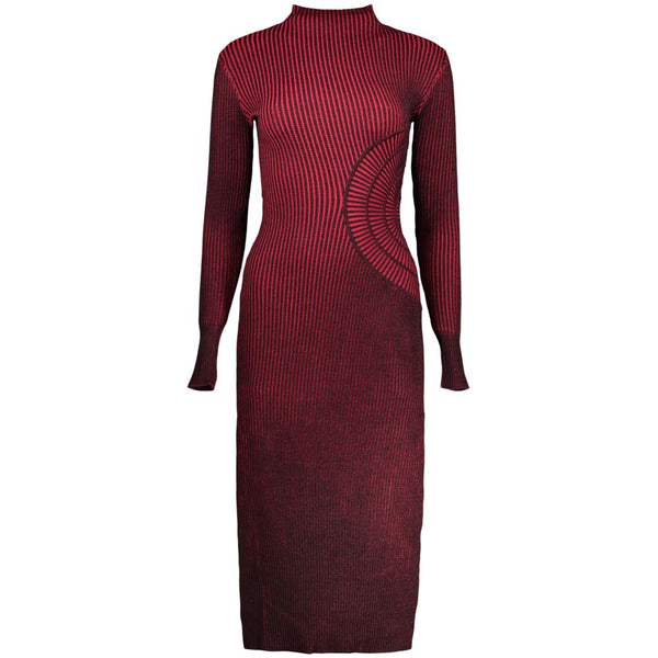 Desigual Red Polyester Casual Dress