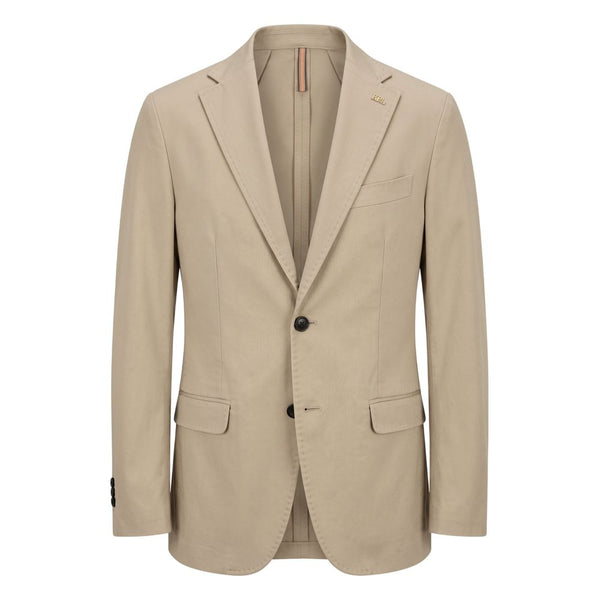 Roberto Pepe Luxury Beige Cotton Men Jacket