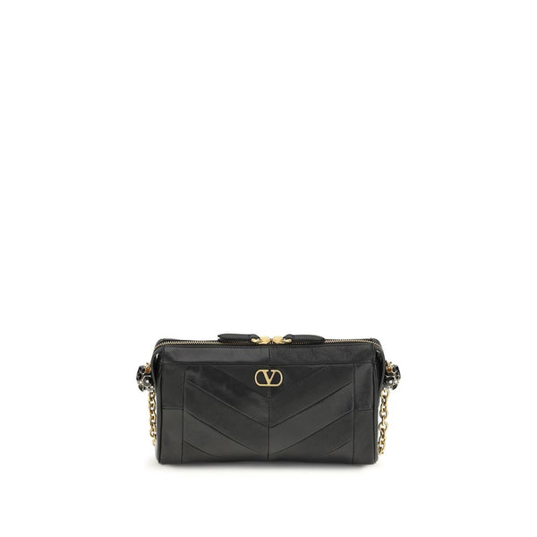 Valentino Garavani Black Napa Leather / Calf Bos Taurus Shoulder Bag