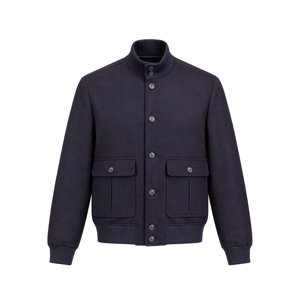 Autore Blue Virgin Wool Bomber