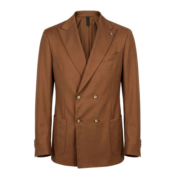 Roberto Pepe Luxury Brown Viscose Men Jacket
