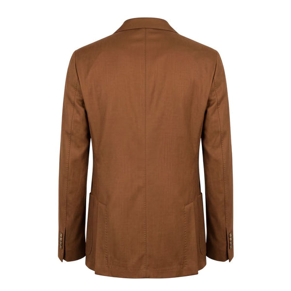 Roberto Pepe Luxury Brown Viscose Men Jacket