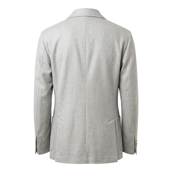 Roberto Pepe Luxury Grey Wool Men Jacket