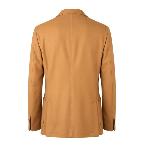 Roberto Pepe Luxury Brown Wool Men Jacket