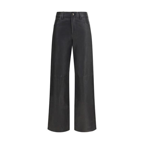 7FOR Black Leather Pants