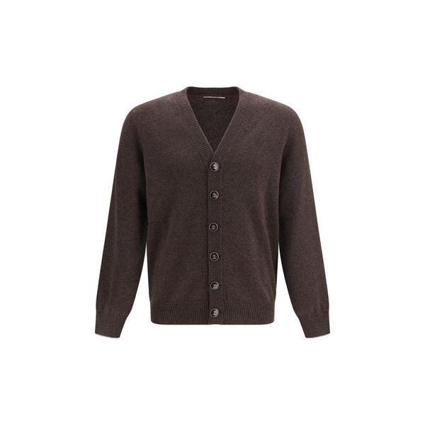 Brunello Cucinelli Brown Cashmere Cardigan