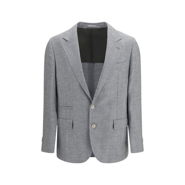 Brunello Cucinelli Gray Wool Oves Aries Blazer