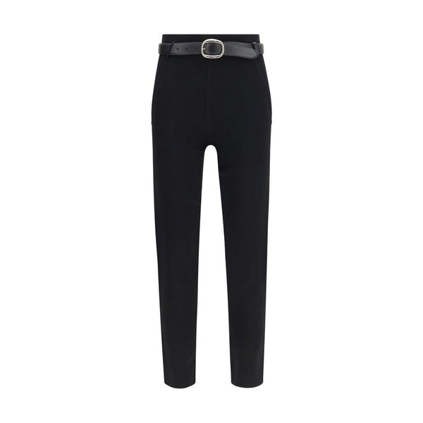Self-Portrait Black Viscose Leggings