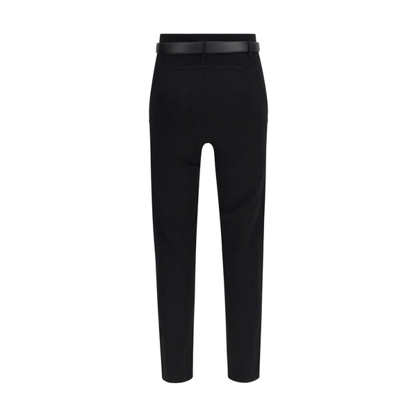 Self-Portrait Black Viscose Leggings