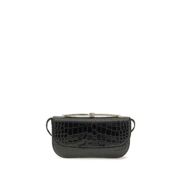 Tom Ford Black Calf Leather Bos Taurus Shoulder Bag