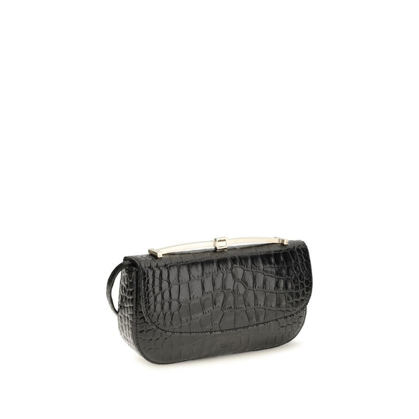 Tom Ford Black Calf Leather Bos Taurus Shoulder Bag