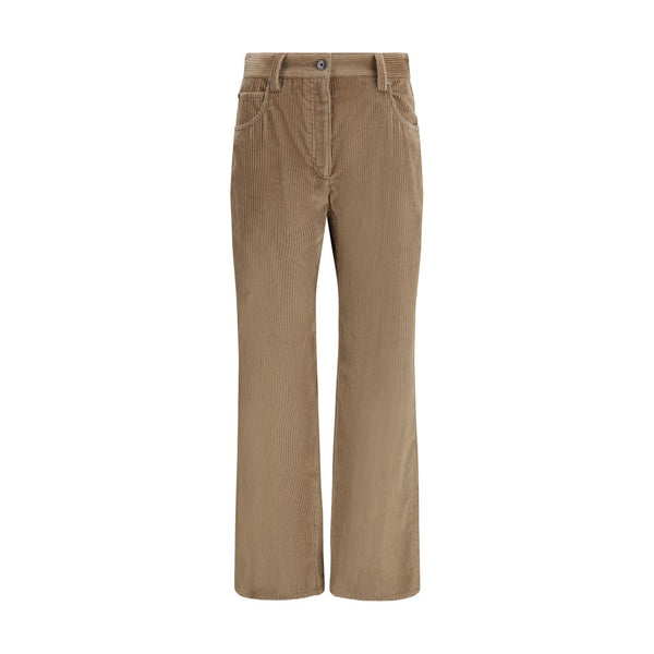 Brunello Cucinelli Brown Cotton Casual Pants