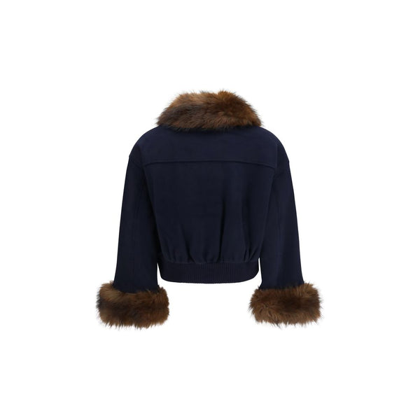 Self-Portrait Blue Wool Oves Aries Jacket