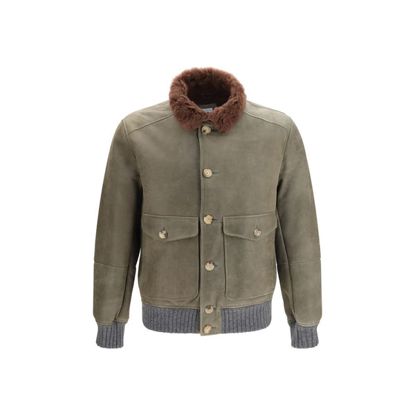 Brunello Cucinelli Bicolor Cashmere Bomber