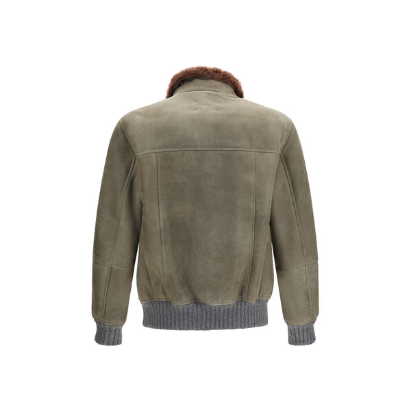 Brunello Cucinelli Bicolor Cashmere Bomber