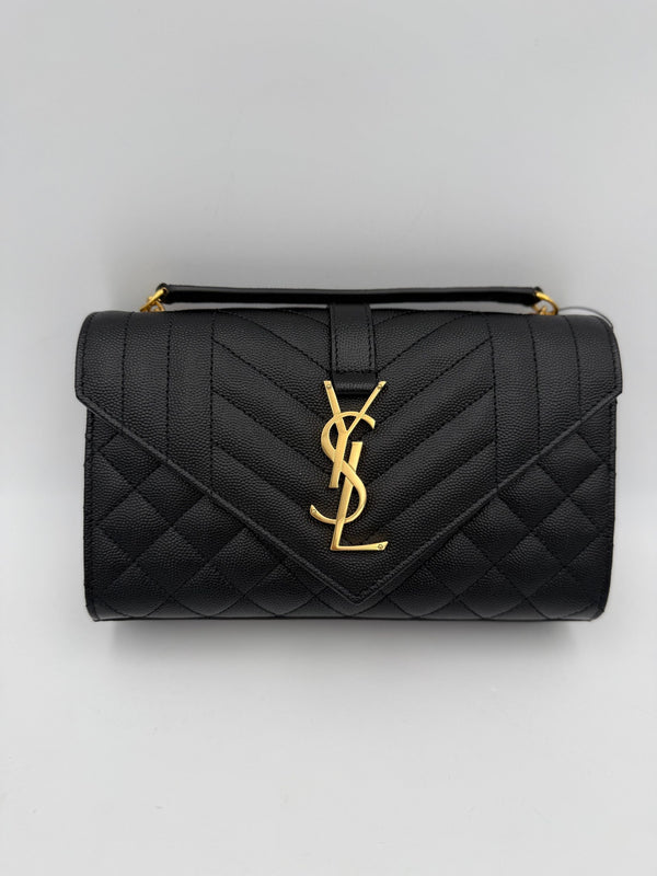 Saint Laurent Bicolor Leather Handbag