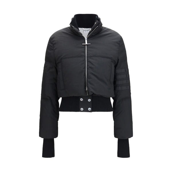 Thom Browne Black Polyamide Full-Length Jacket