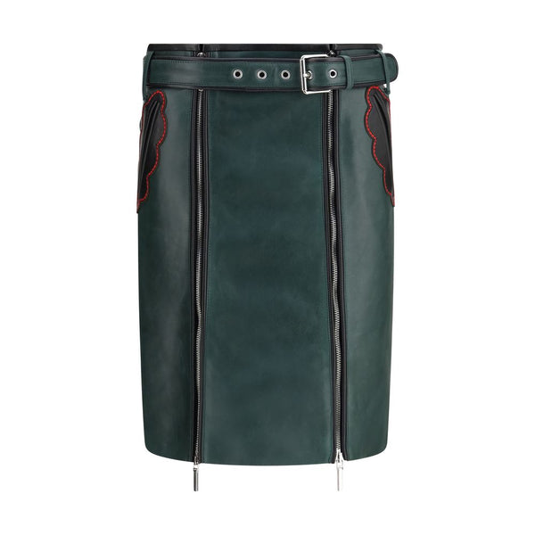Marni Bicolor Calf Leather Bos Taurus Long Skirt
