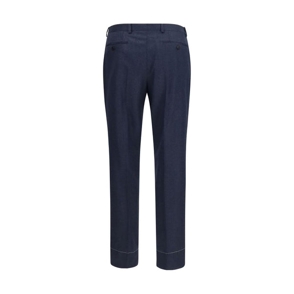 Brioni Blue Wool Oves Aries Casual Pants