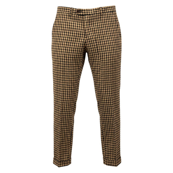 Roberto Pepe Luxury Brown Viscose Men Pant