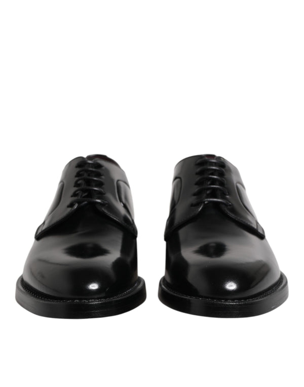 Dolce & Gabbana Black Calfskin Oxfords And Derbies