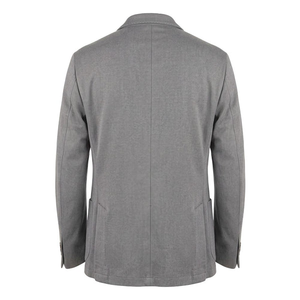 Roberto Pepe Luxury Grey Viscose Men Jacket